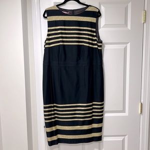 Basler black and gold sleeveless dress. Summer Friday- make this casual!